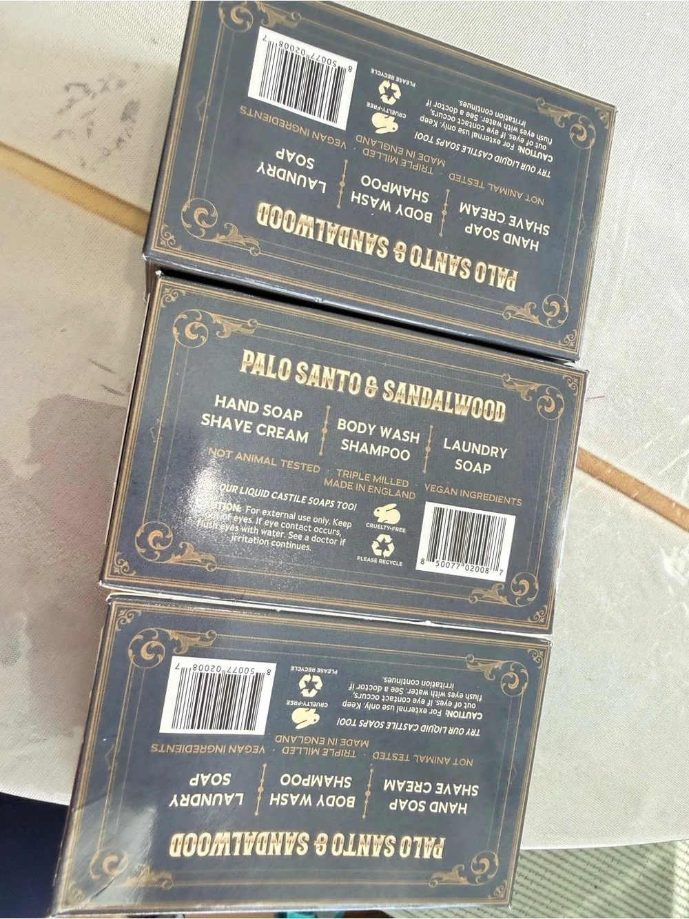 Archipelago Navy & Gold Palo Santo & Sandalwood Incense Pack
